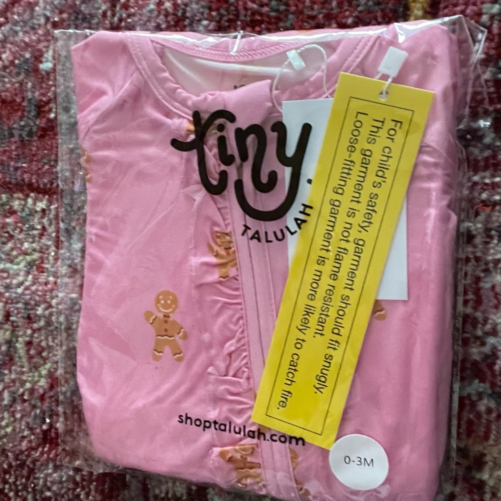 Talulah Pink Ruffle Gingerbread Onesie - Picture 4 of 5